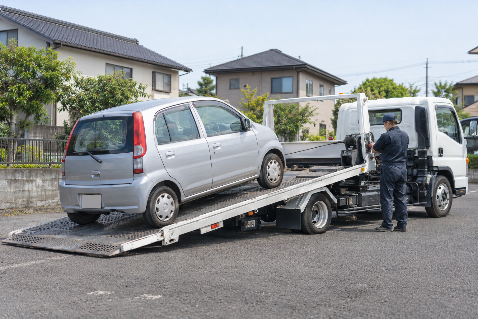 前橋市の廃車買取における積載車での無料引き取り
